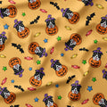 Halloween Collie Orange Fabric