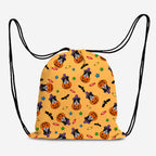 Halloween Collie Orange Fabric