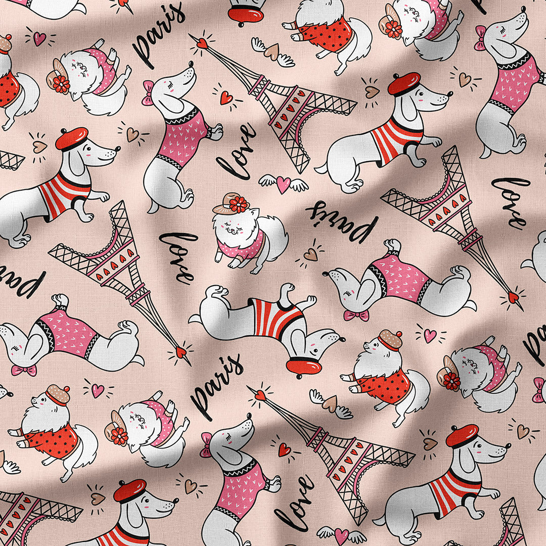 Paris Pups Fabric