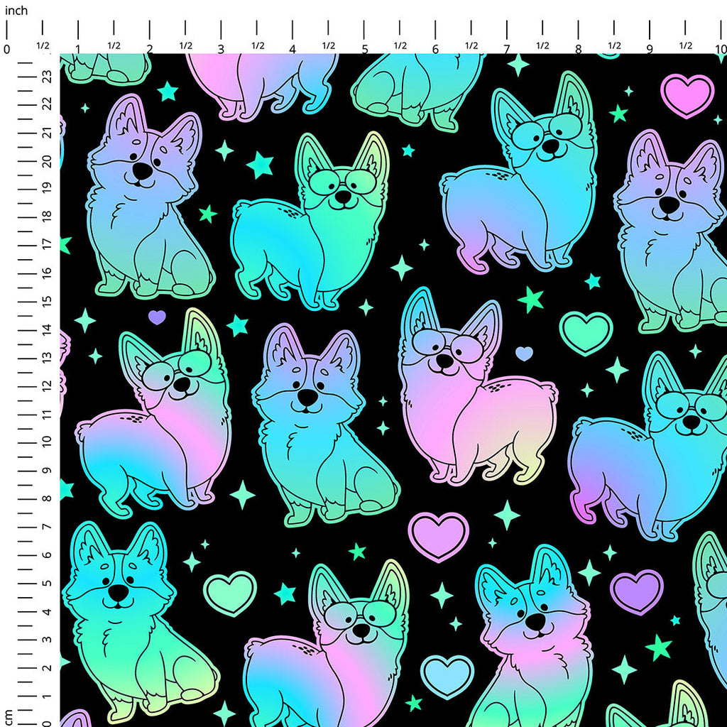 Cosmic Corgis Fabric