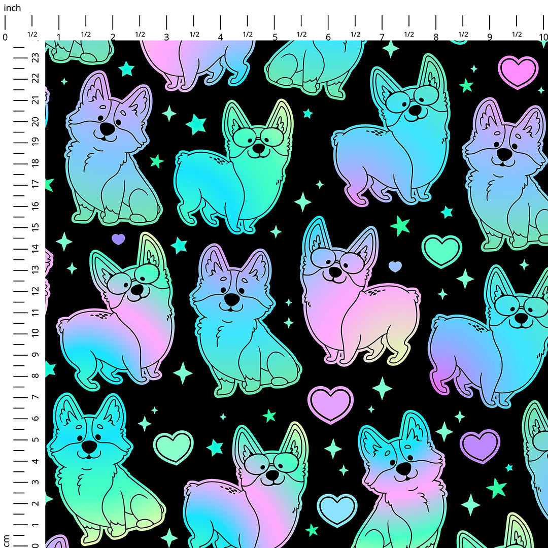 Cosmic Corgis Fabric