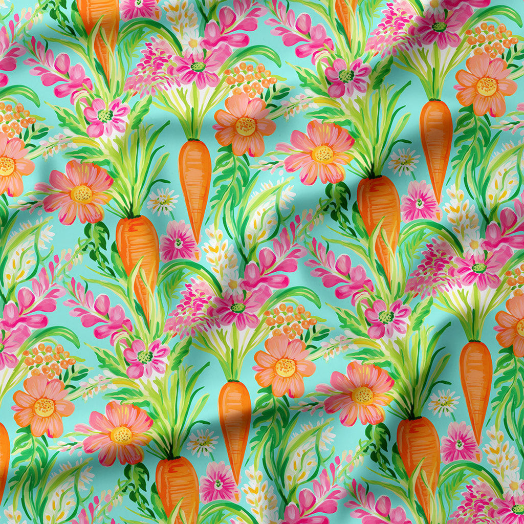 Summer Carrot Patch Fabric
