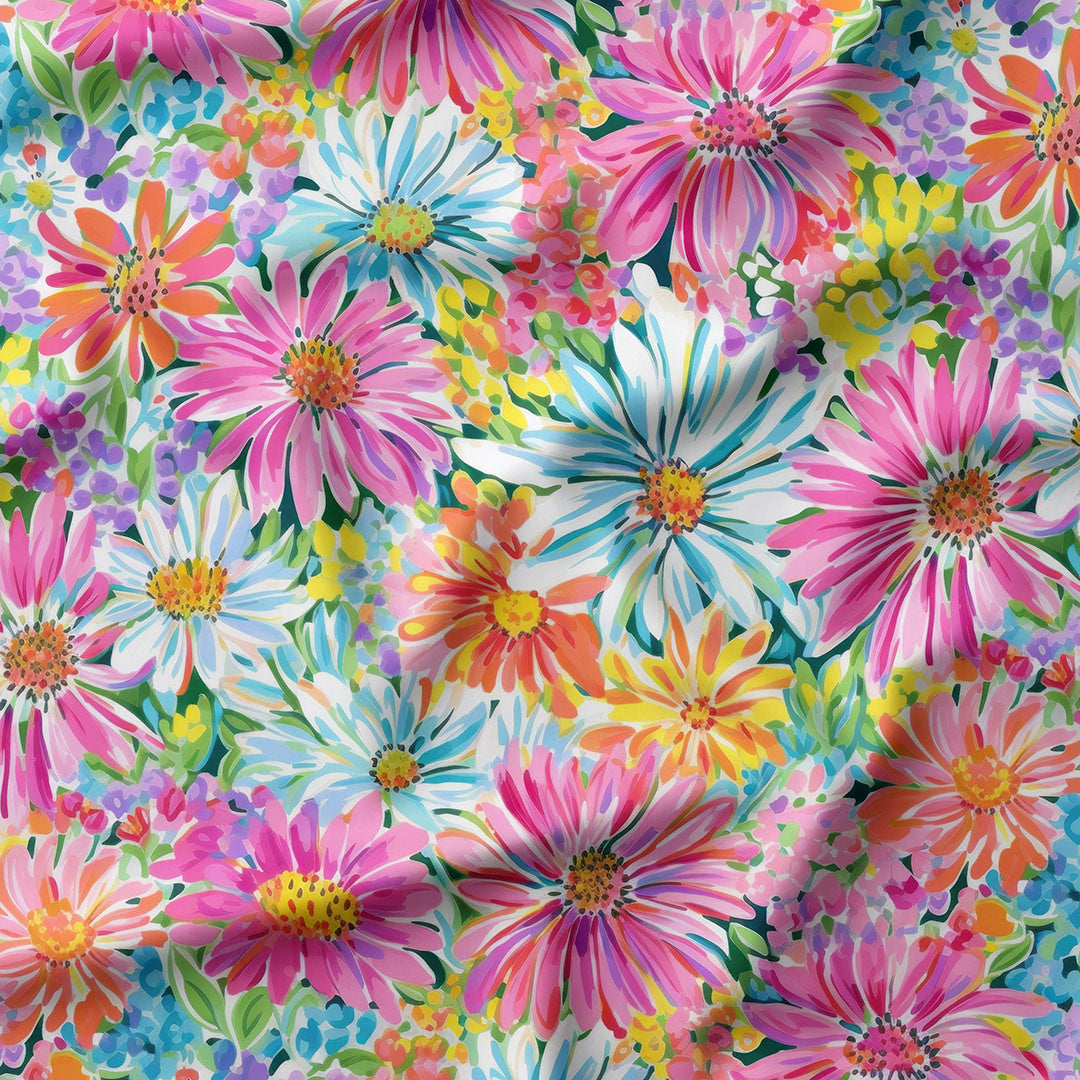 Vibrant Summer Florals Fabric