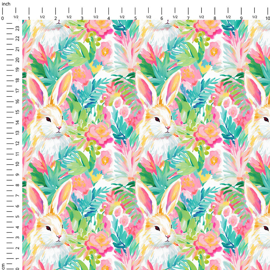 Summer Florals Bunny Fabric