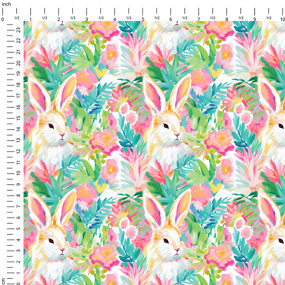 Summer Florals Bunny Fabric