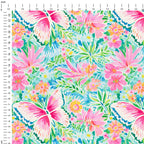 Summer Butterflies Floral Fabric