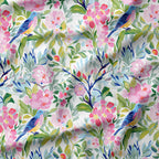 Summer Bird and Floral Fabric