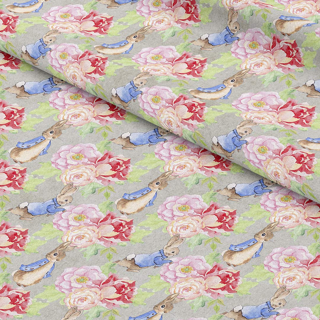 Rabbit Floral Fabric