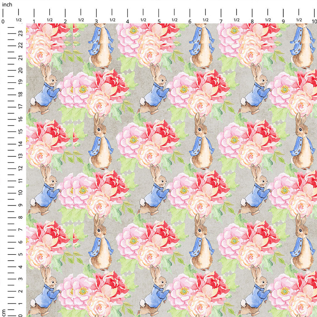 Rabbit Floral Fabric
