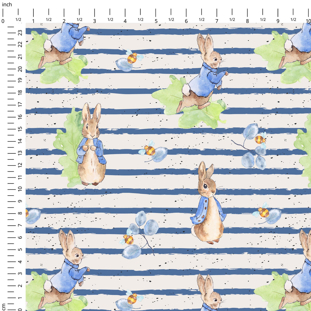 Bunny Stripes Fabric