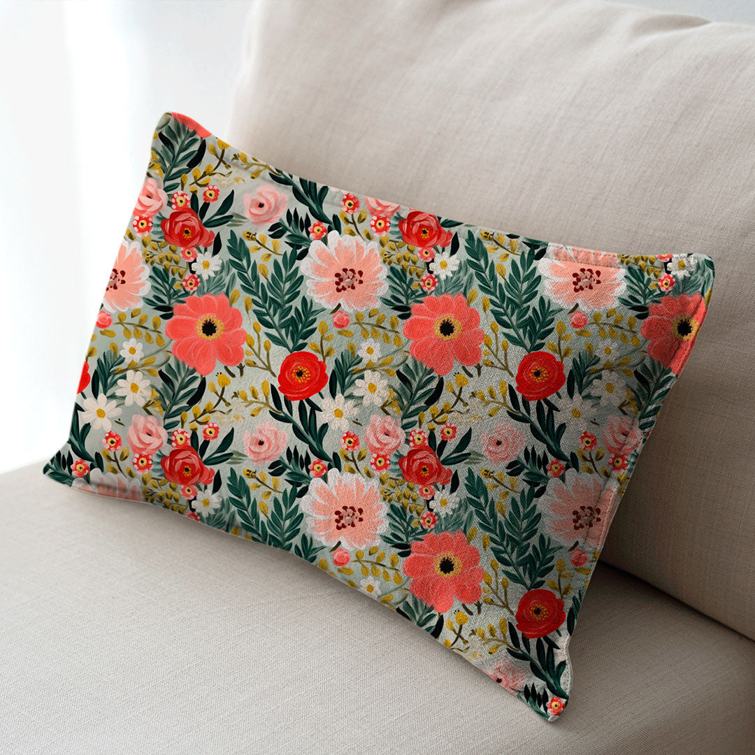 Painted Christmas Florals Fabric