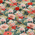 Painted Christmas Florals Fabric