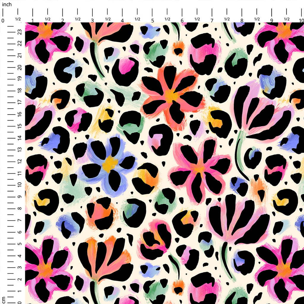 Painted Floral Abstract Fabric
