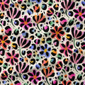Painted Floral Abstract Fabric