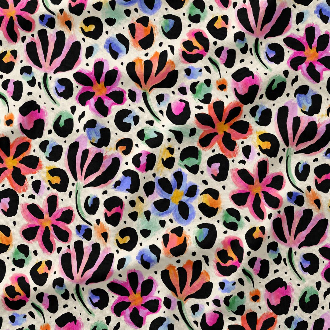 Painted Floral Abstract Fabric