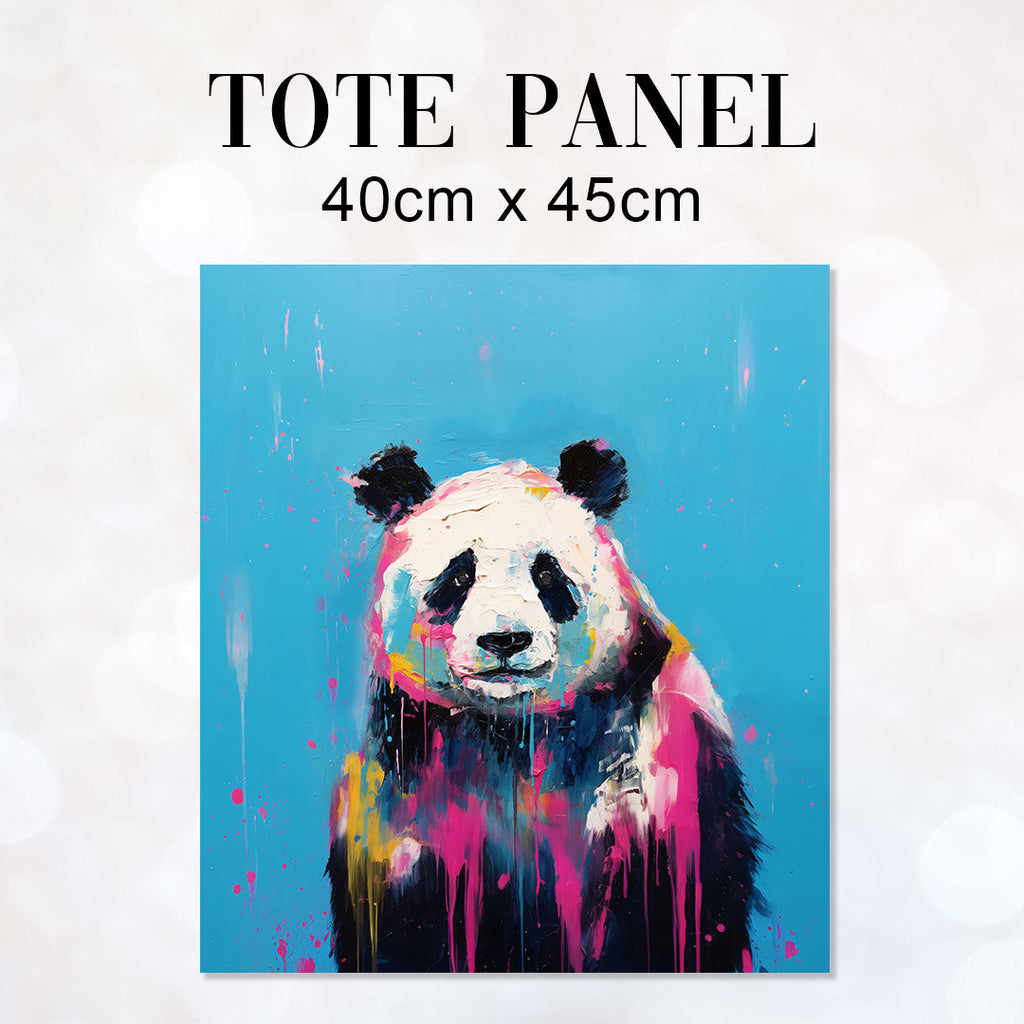 TOTE Panda Blue Fabric Bag Panel