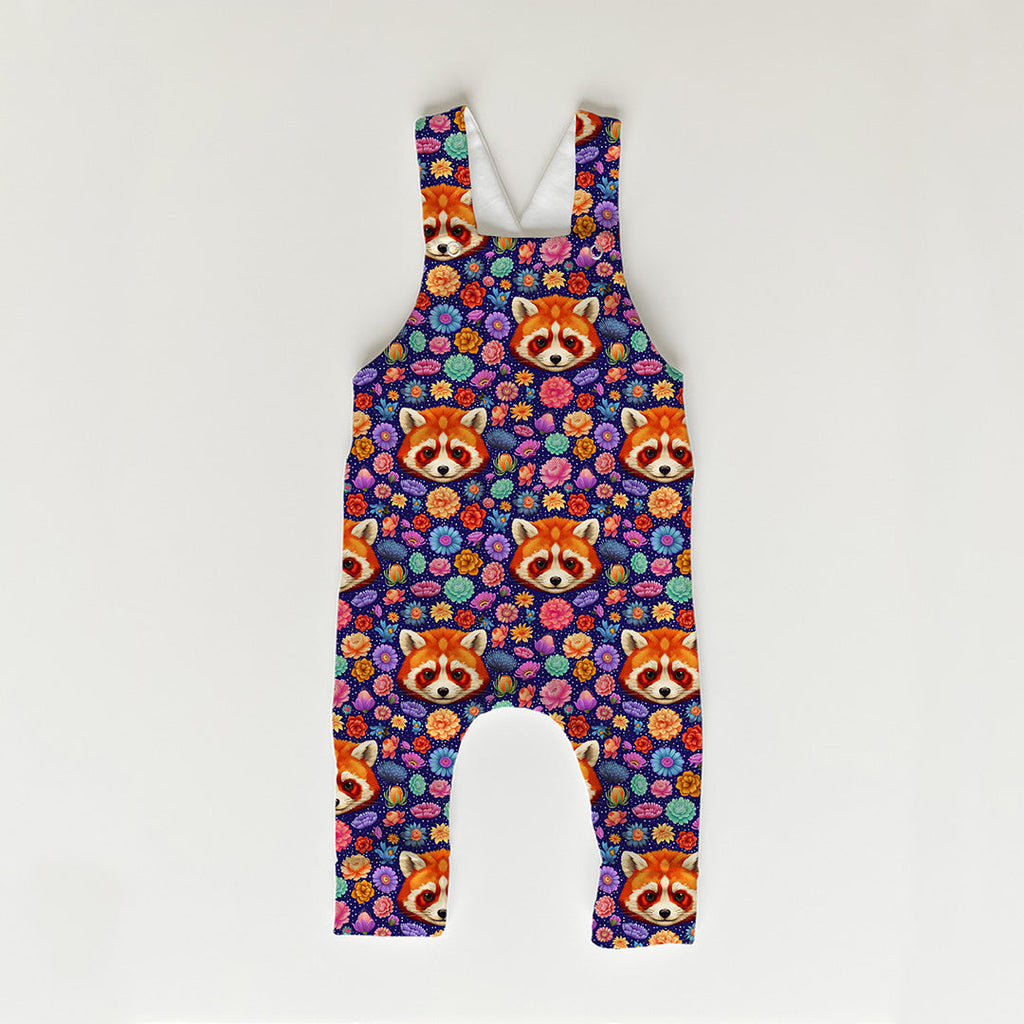 Panda Floral Blue Fabric