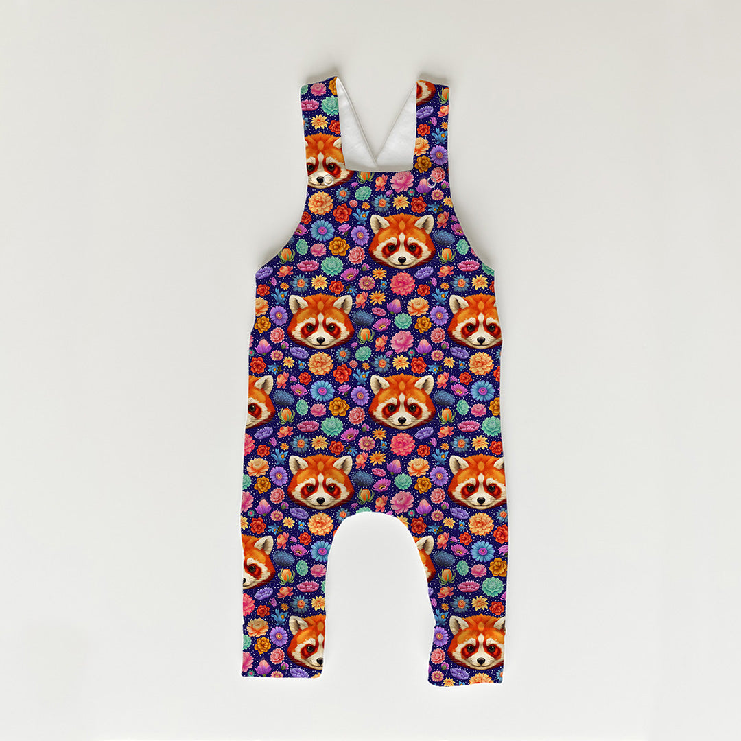 Panda Floral Blue Fabric