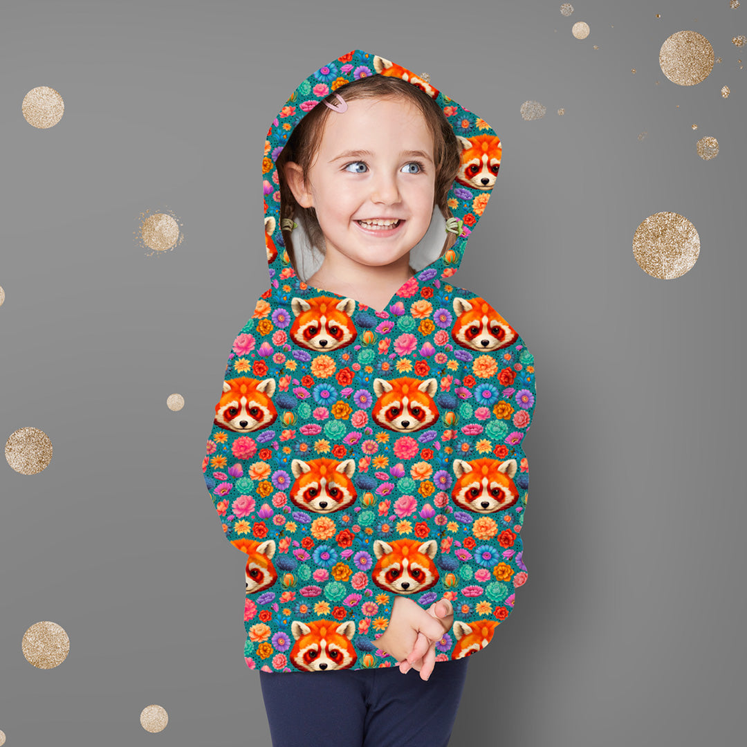 Panda Floral Teal Fabric