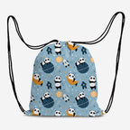 Pandas In Space Fabric