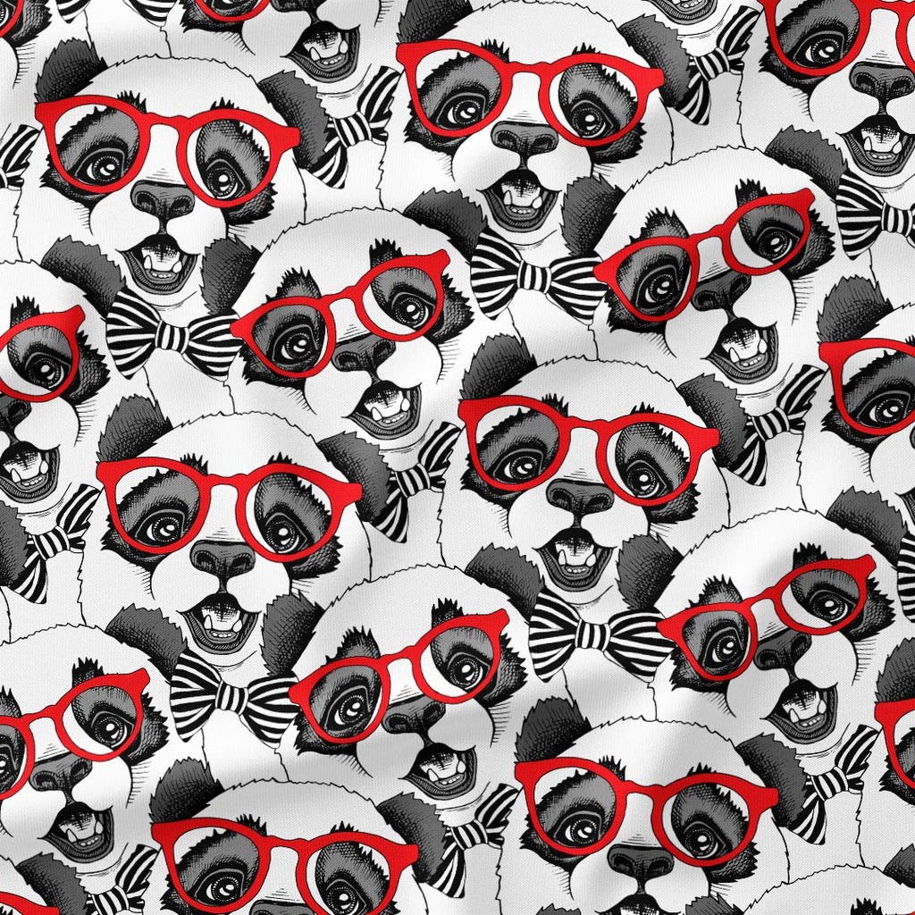 Pandas with Glasses Fabric