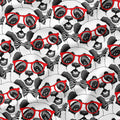 Pandas with Glasses Fabric