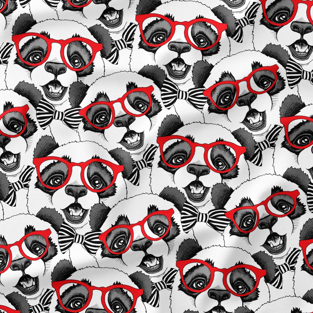 Pandas with Glasses Fabric