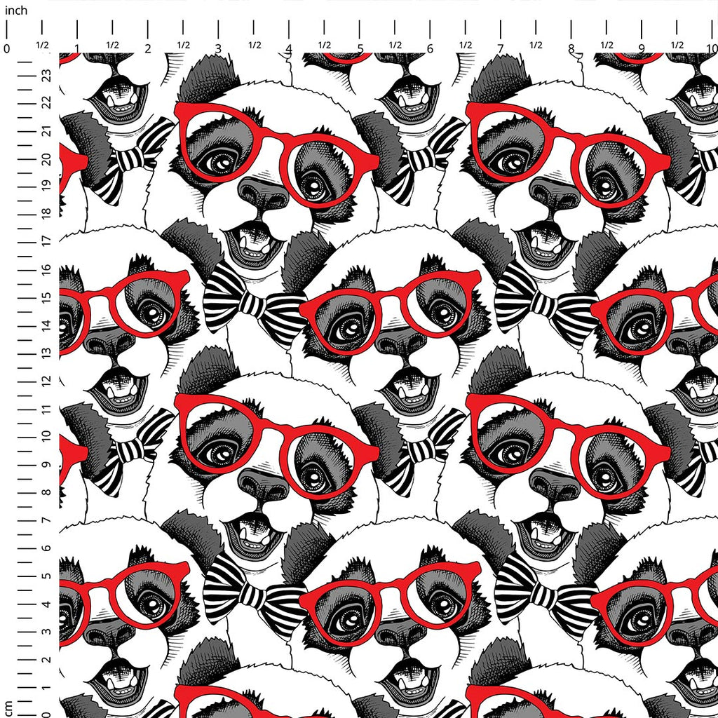 Pandas with Glasses Fabric