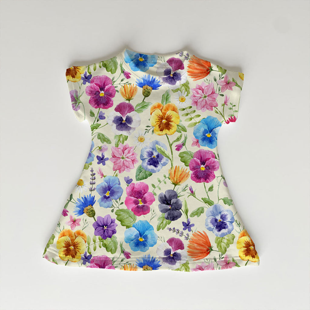 Pansies Cream Fabric