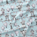 Party Animals Blue Fabric