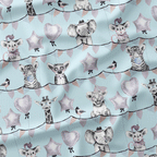 Party Animals Blue Fabric