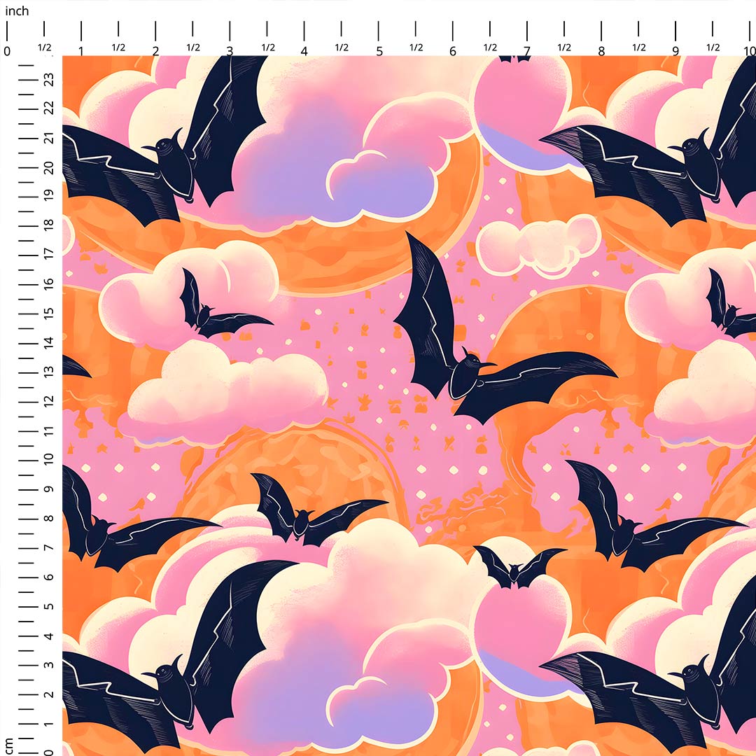 Pastel Bats Fabric