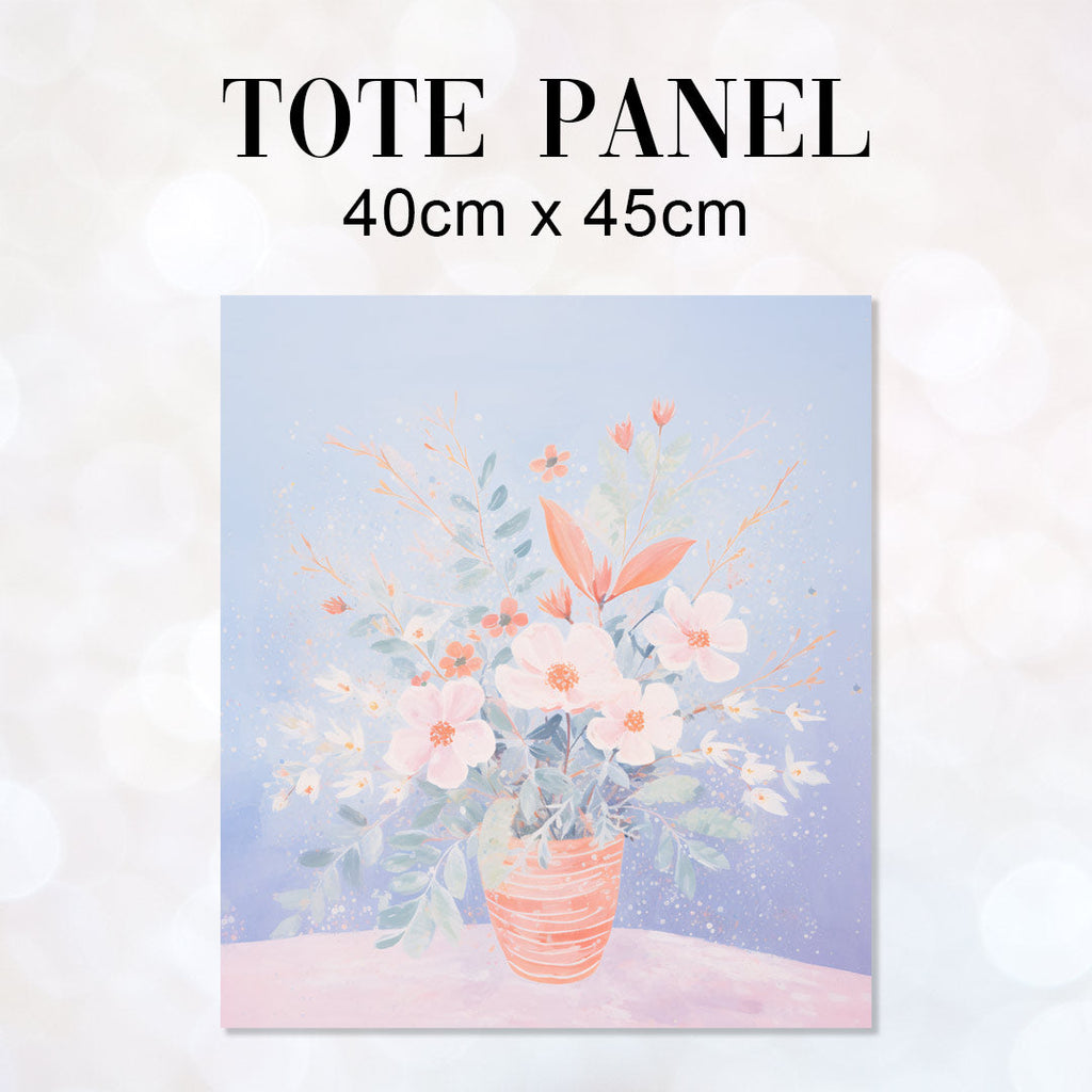 TOTE Pastel Bouquet Fabric Bag Panel TP-175