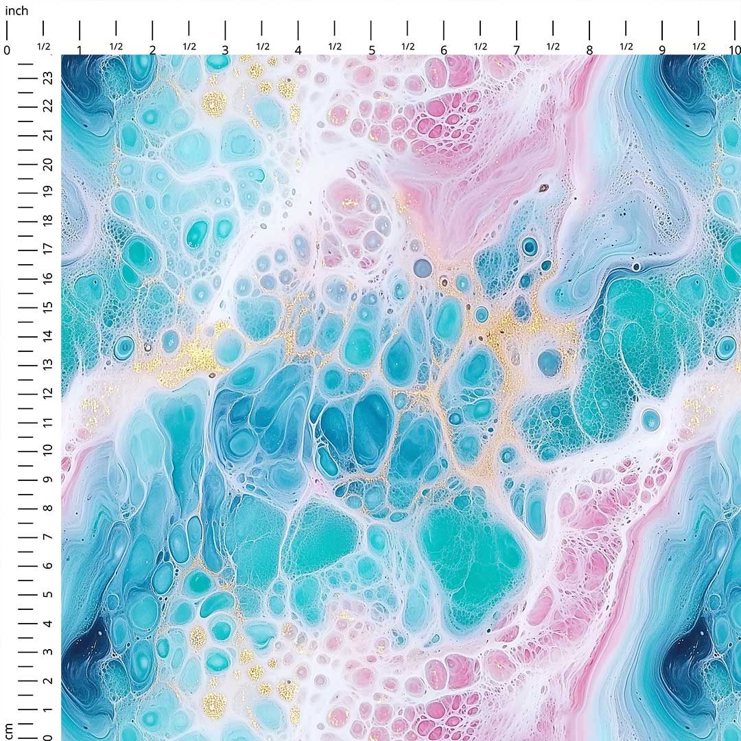 Pastel Cell Abstract Fabric
