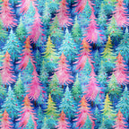 Pastel Christmas Trees Fabric