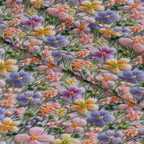 Pastel Floral Embroidery Fabric