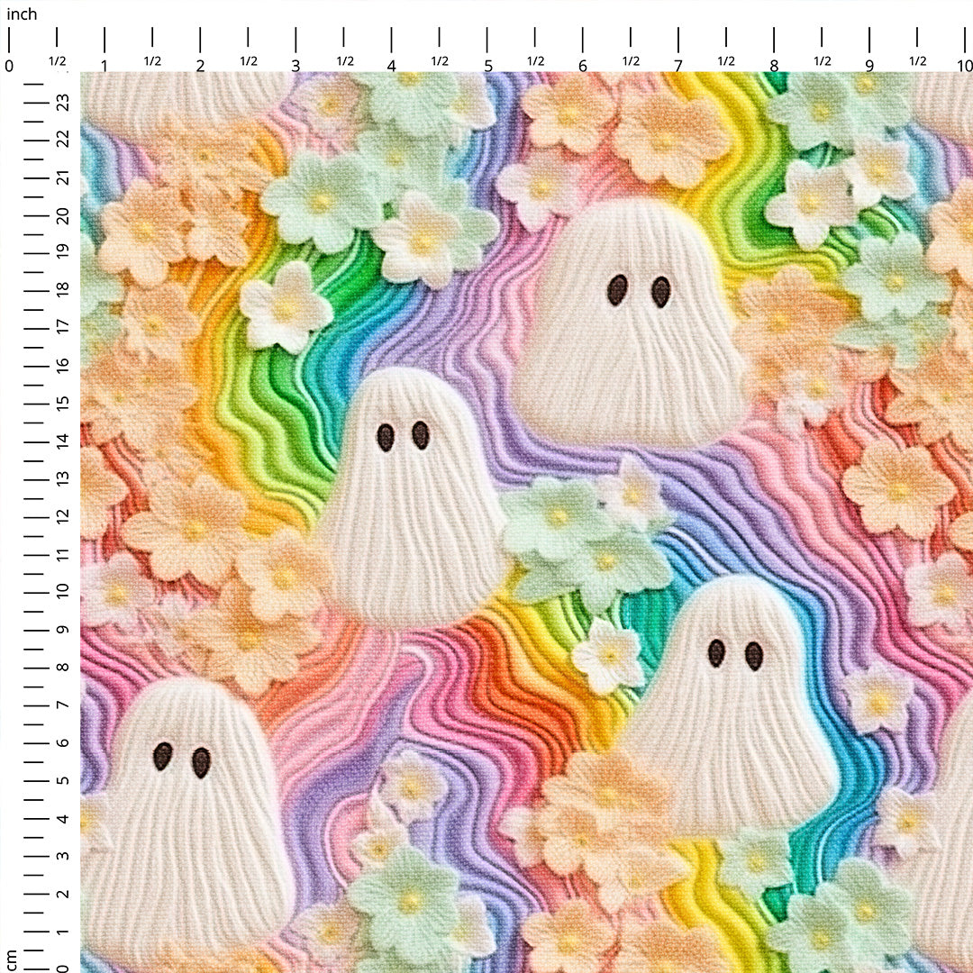 Pastel Ghosts Fabric