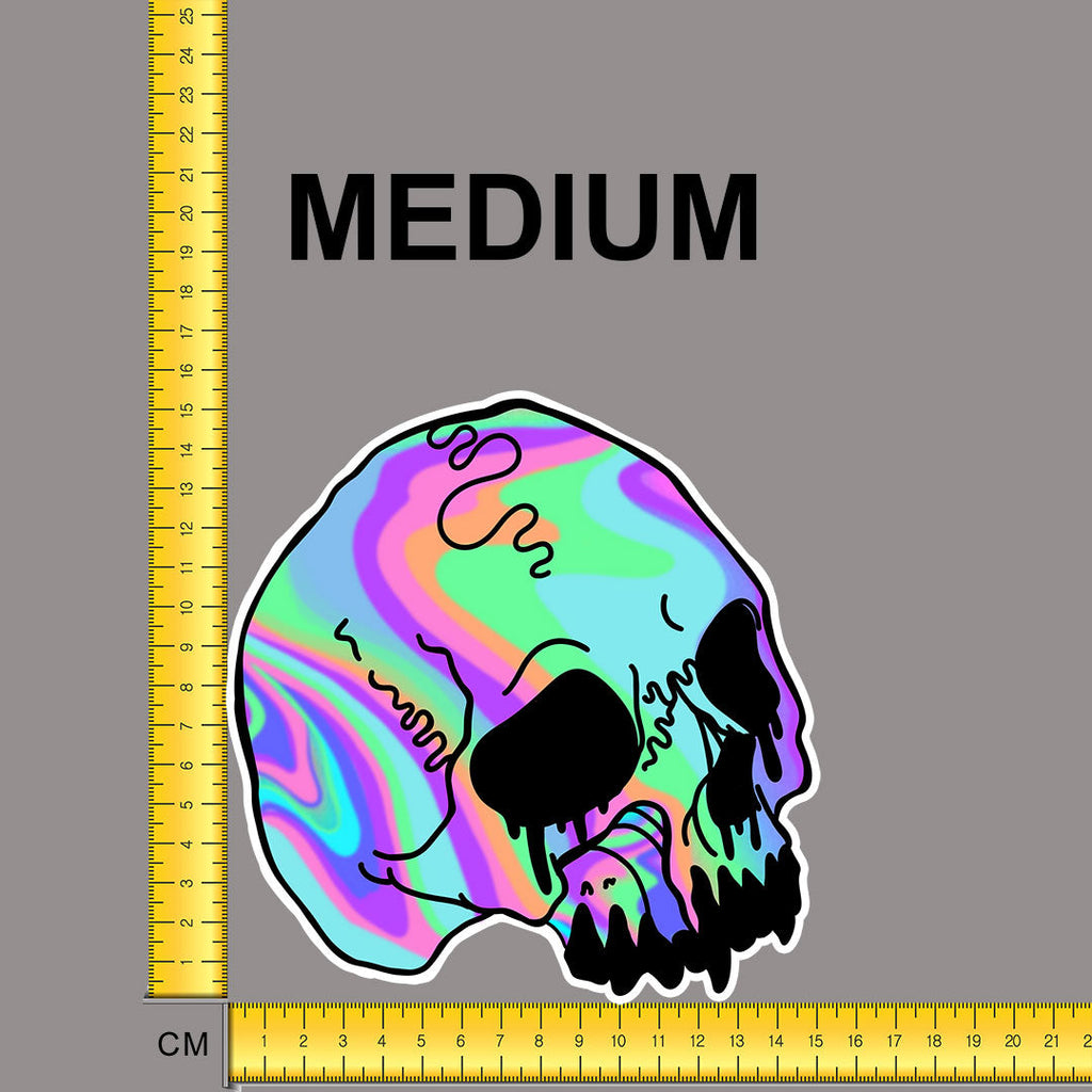 Neon Marble Skull Iron on fabric heat transfer DTF-68