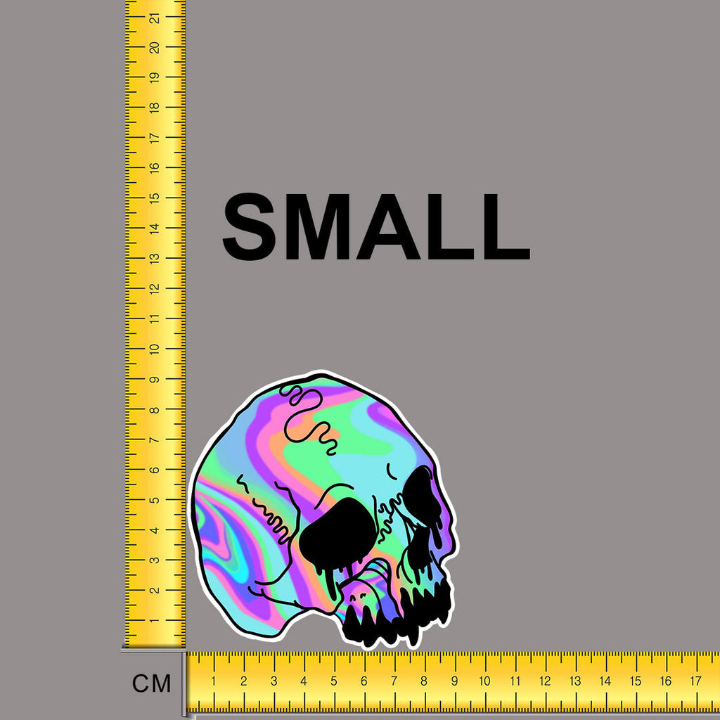 Neon Marble Skull Iron on fabric heat transfer DTF-68