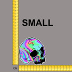 Neon Marble Skull Iron on fabric heat transfer DTF-68