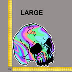 Neon Marble Skull Iron on fabric heat transfer DTF-68
