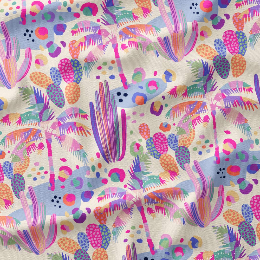 Pastel Palm Trees Fabric