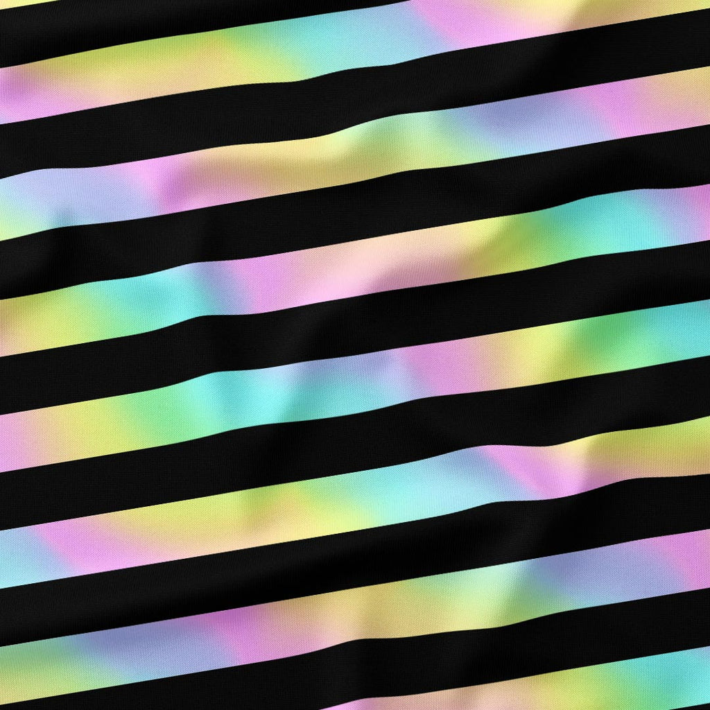 Pastel Poison Holo Stripes Fabric