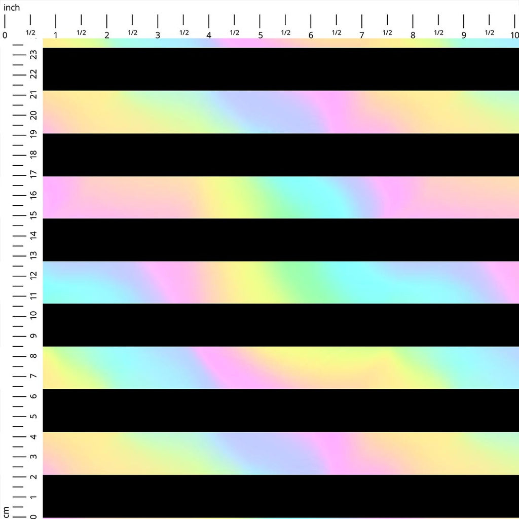 Pastel Poison Holo Stripes Fabric