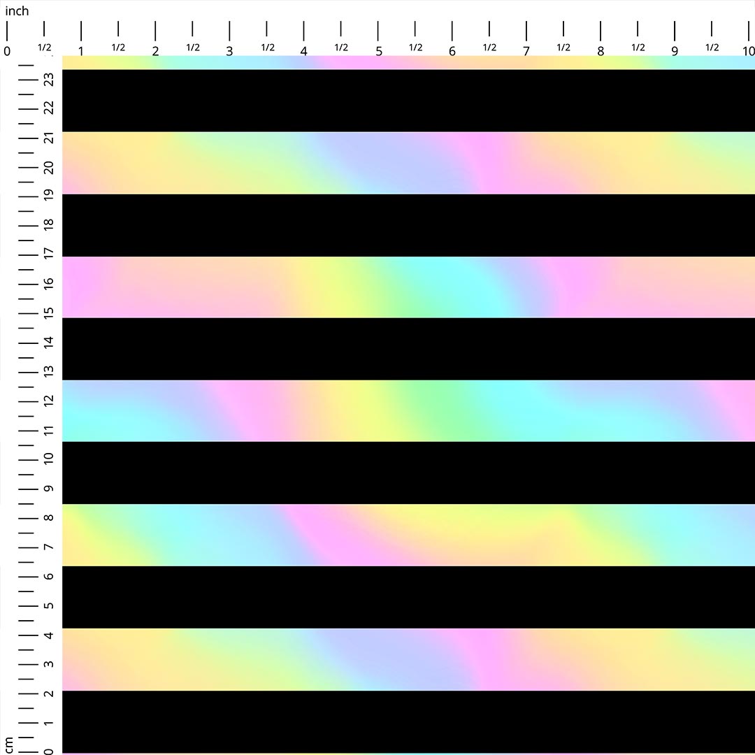 Pastel Poison Holo Stripes Fabric