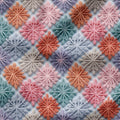 Pastel Snowflakes Embroidery Fabric