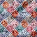 Pastel Snowflakes Embroidery Fabric