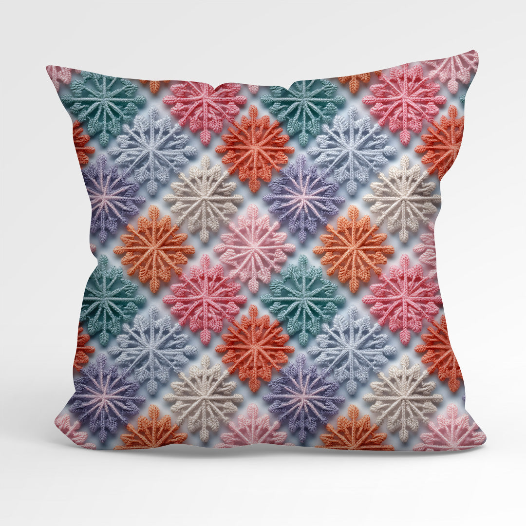 Pastel Snowflakes Embroidery Fabric