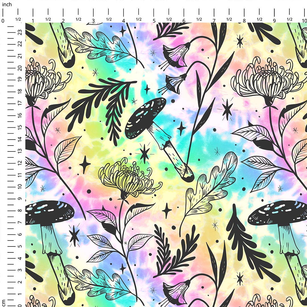 Pastel Holo Wildflowers Fabric