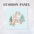 CUSHION Panel Pastel Winter Hut CP-800